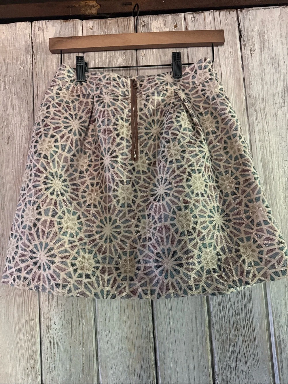 Miami sparkling geometric patterned mini skirt